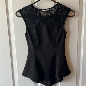 Black black with lace detail